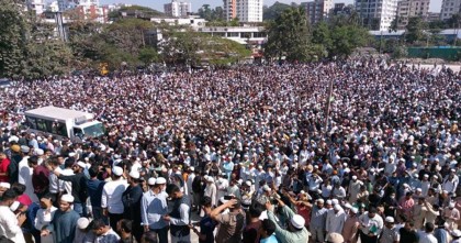 আইনজীবী আলিফের জানাজায় মানুষের ঢল