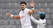 তাসকিনের জোড়া আঘাতে দ্বিতীয় দিনে চাপে পাকিস্তান তাসকিনের জোড়া আঘাতে দ্বিতীয় দিনে চাপে পাকিস্তান