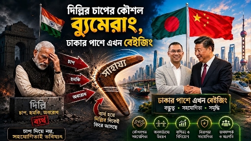 দিল্লির চাপের কৌশল ব্যুমেরাং, ঢাকার পাশে এখন বেইজিং দিল্লির চাপের কৌশল ব্যুমেরাং, ঢাকার পাশে এখন বেইজিং