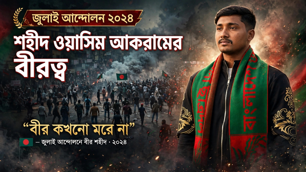 জুলাই আন্দোলনে ওয়াসিম আকরামের বীরত্ব জুলাই আন্দোলনে ওয়াসিম আকরামের বীরত্ব