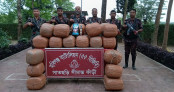 হবিগঞ্জ সীমান্তে ১৩৩ কেজি গাঁজা ও ১৮ বোতল ভারতীয় মদ জব্দ হবিগঞ্জ সীমান্তে ১৩৩ কেজি গাঁজা ও ১৮ বোতল ভারতীয় মদ জব্দ